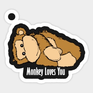The Monkey Loves You Sticker